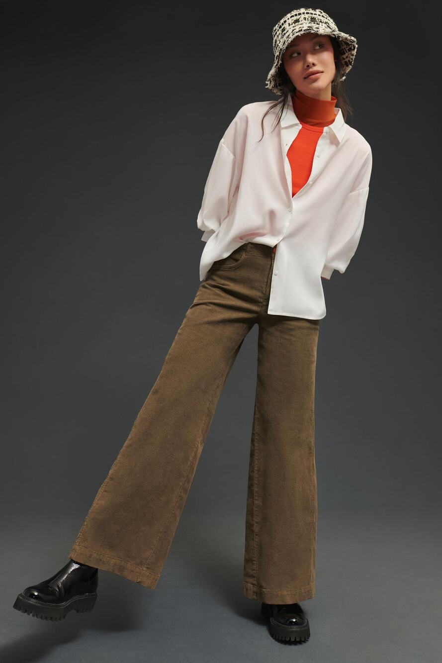 Anthropologie Wide Leg Corduroy Pants - New 31 Waist